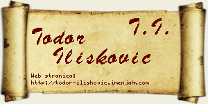 Todor Ilišković vizit kartica